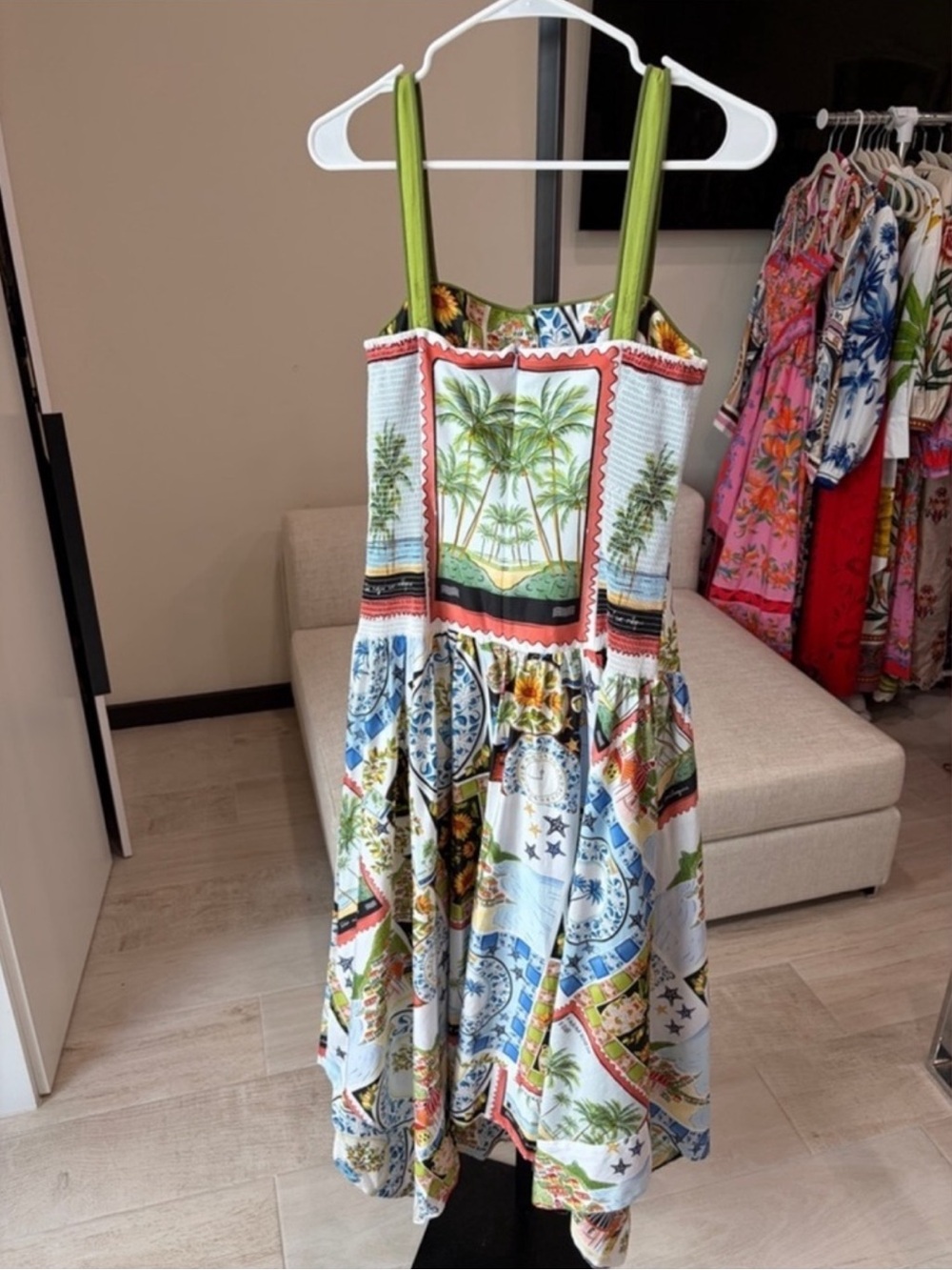 Farm Rio: Multicolor Latin Trip Scarves
Organic Cotton Midi Dress - Picture 7 of 13